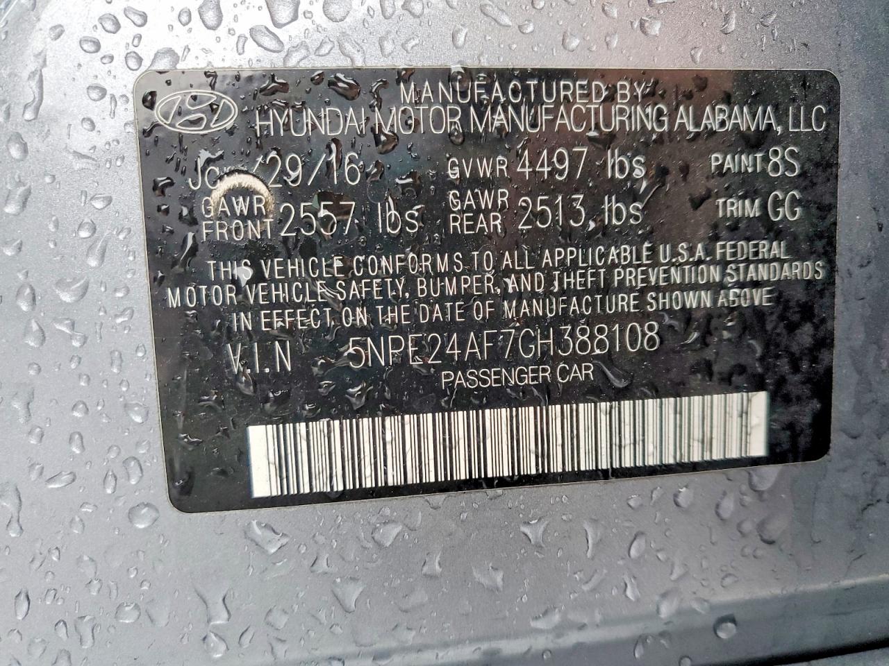 2016 HYUNDAI SONATA SE photo 12