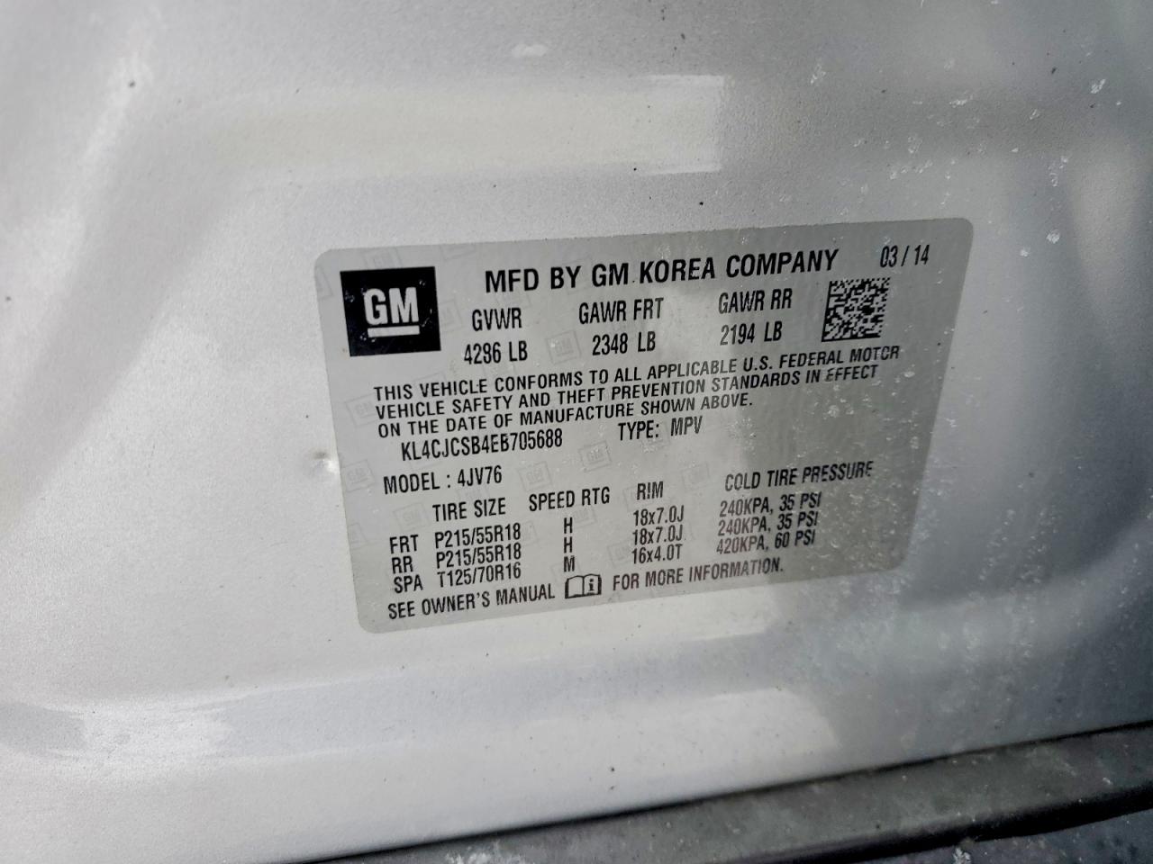 2014 BUICK ENCORE photo 13