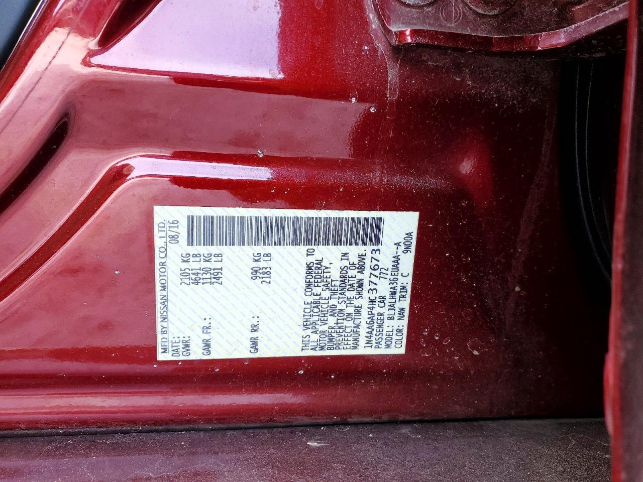 2017 NISSAN MAXIMA 3.5S photo 12