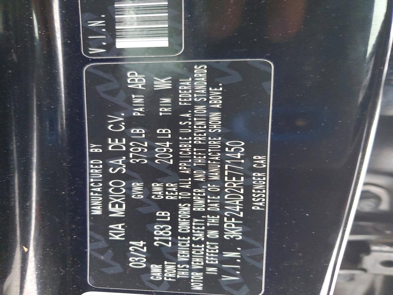 2024 KIA FORTE LX photo 23