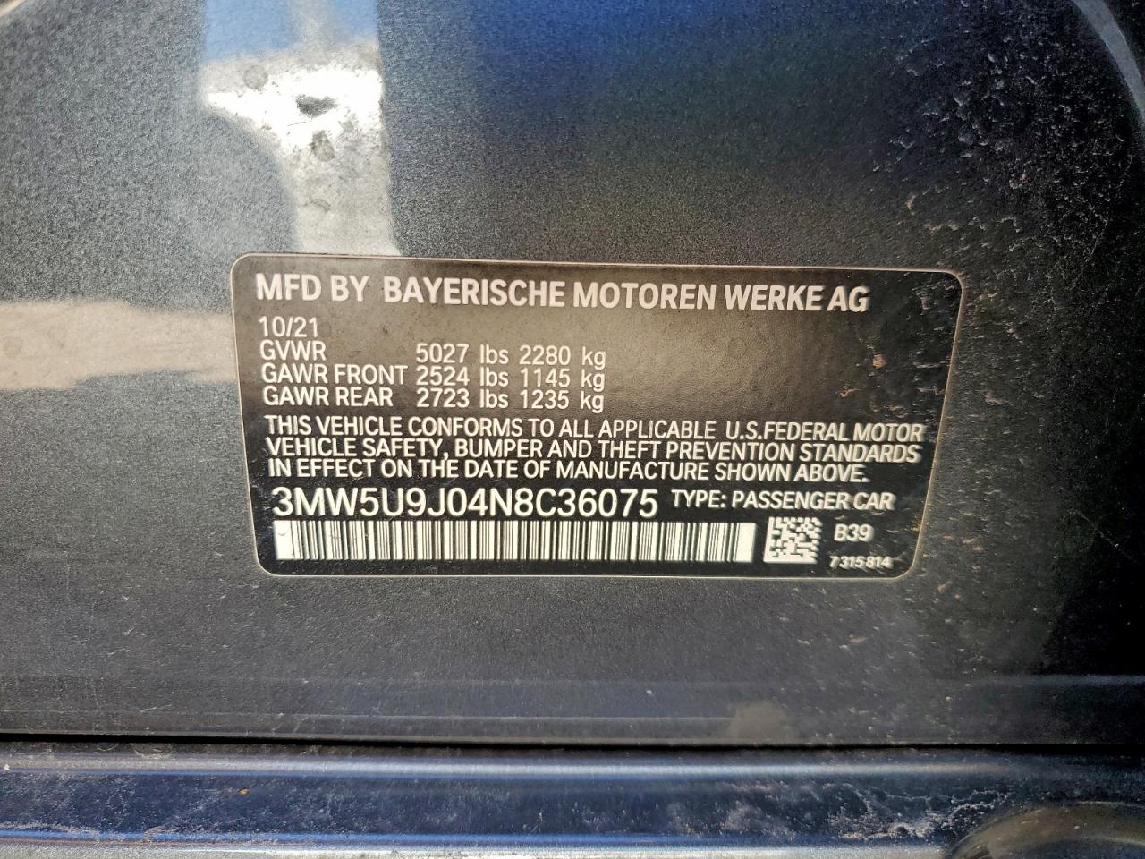 2022 BMW M340XI photo 12