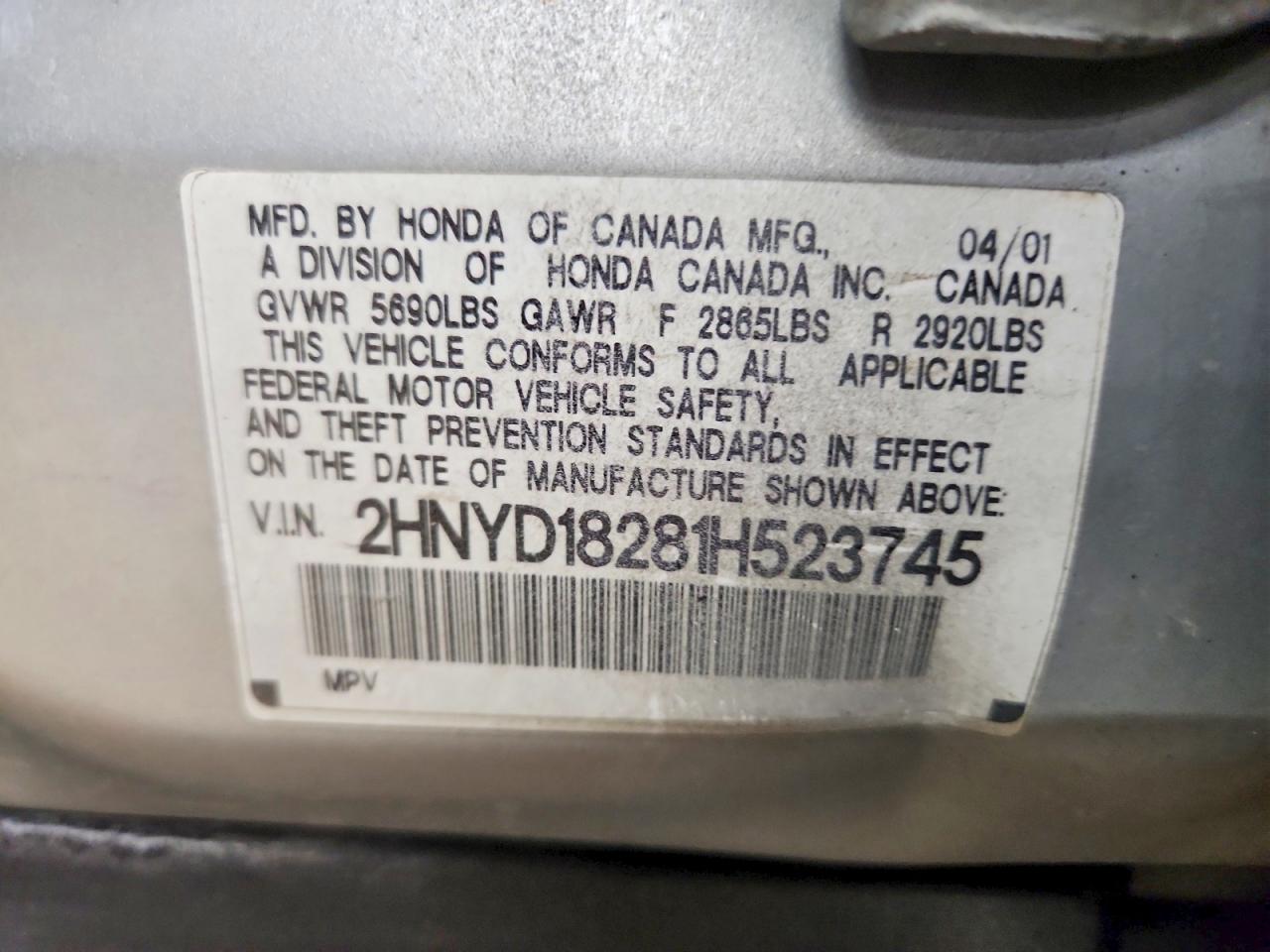 2001 ACURA MDX photo 25