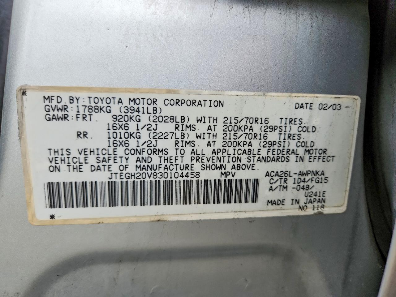 2003 TOYOTA RAV4 photo 13