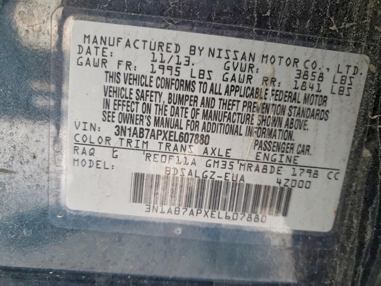 2014 NISSAN SENTRA S photo 12