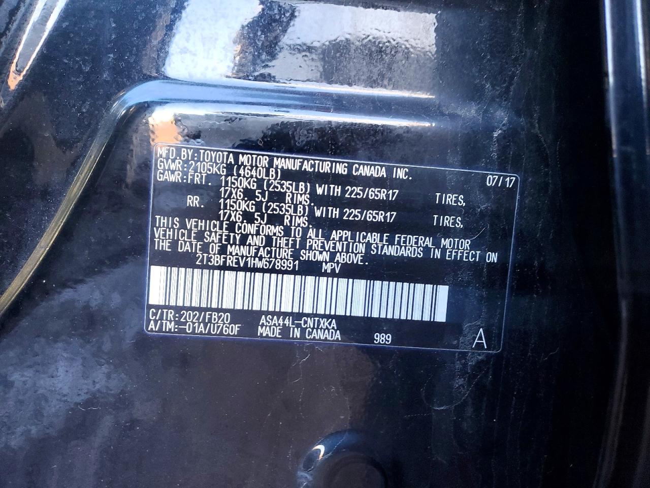 2017 TOYOTA RAV4 LE photo 12
