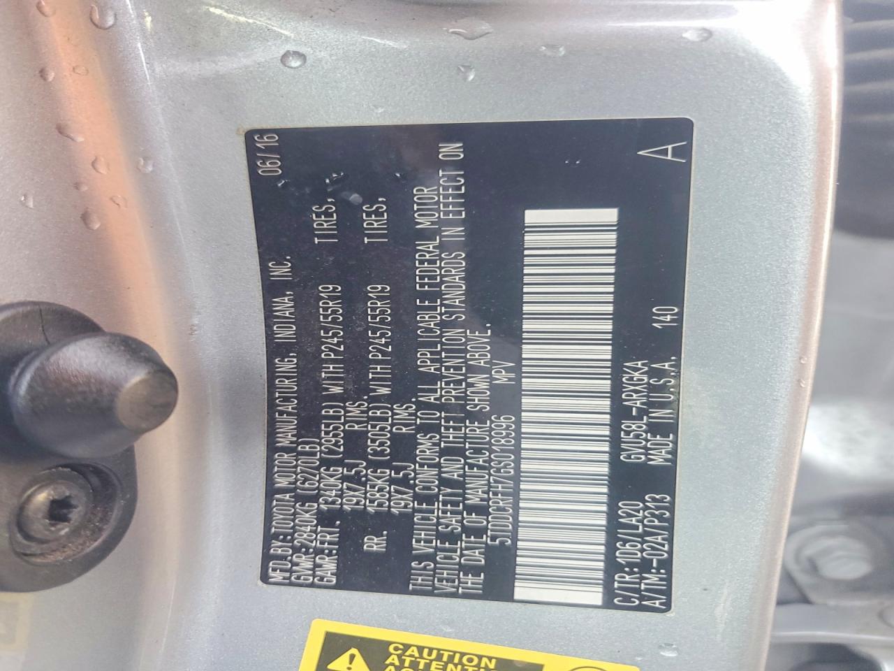 2016 TOYOTA HIGHLANDER HYBRID LIMITED photo 13