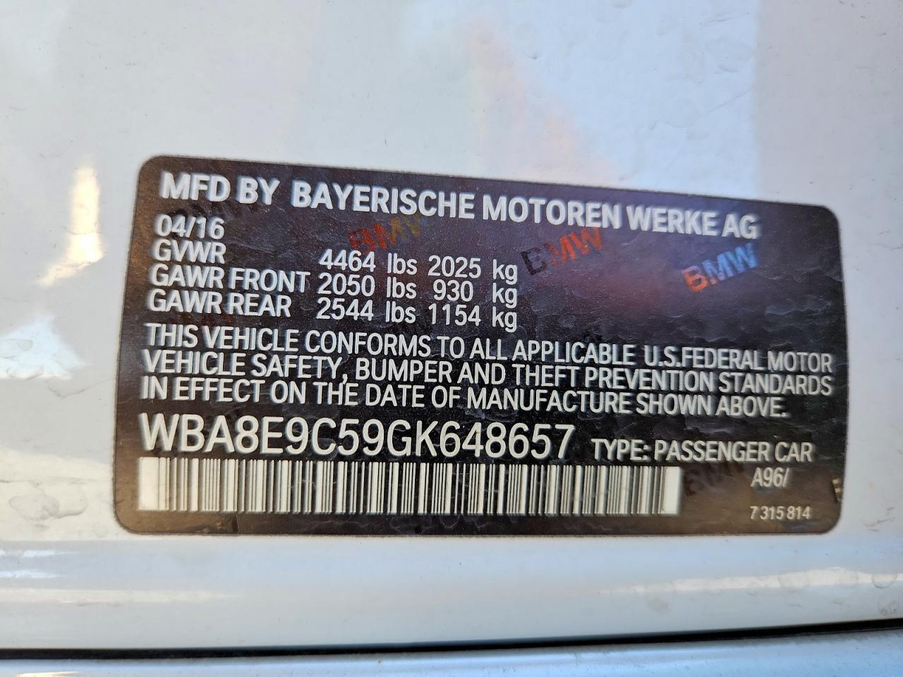 2016 BMW 328 I SULEV photo 12
