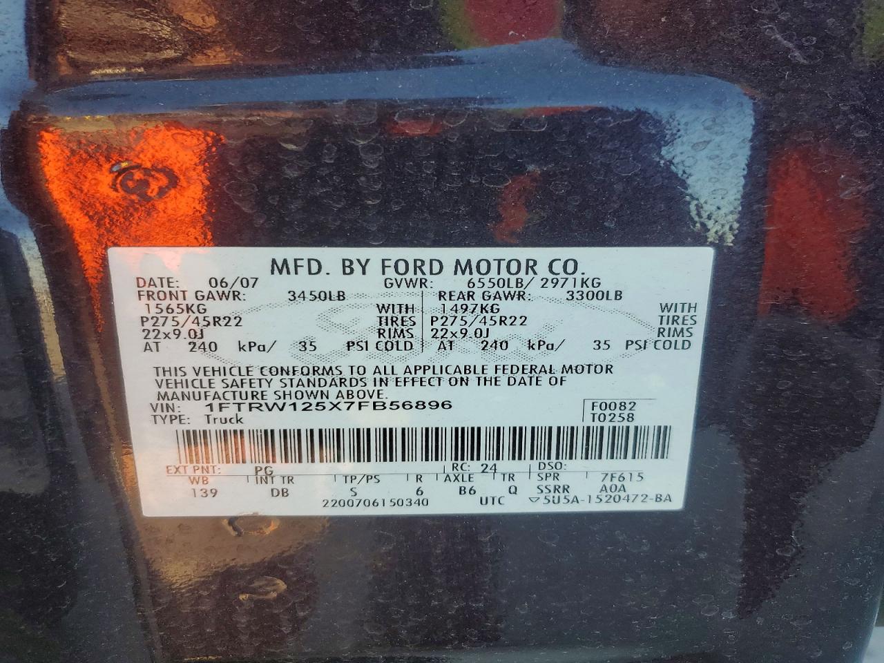 2007 FORD F150 SUPERCREW photo 12