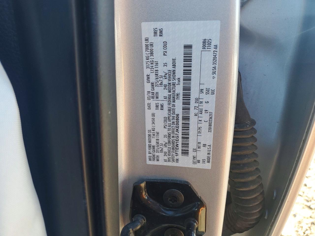 2018 FORD F150 SUPERCREW photo 12
