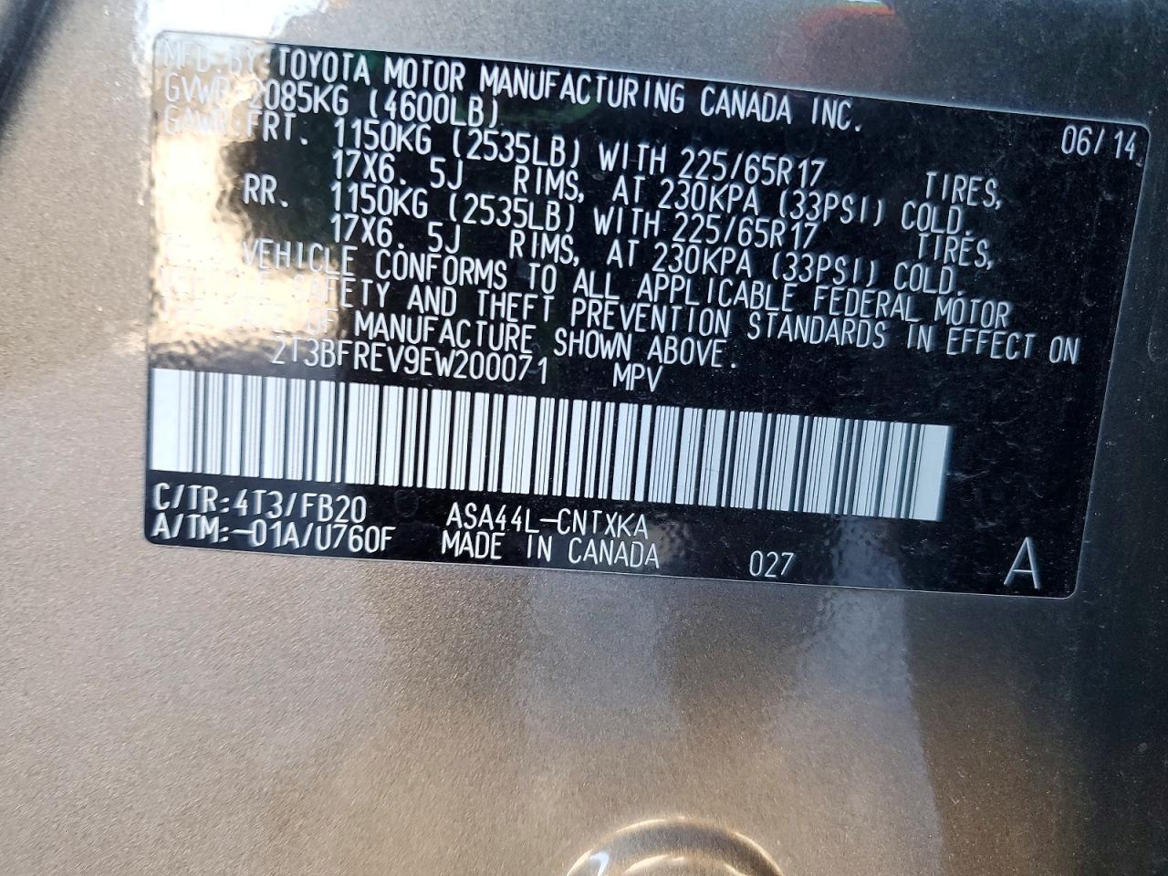 2014 TOYOTA RAV4 LE photo 23