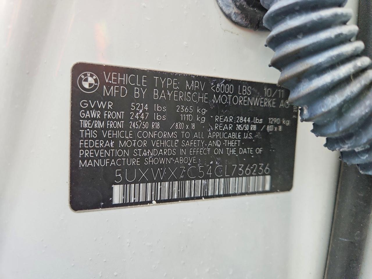 2012 BMW X3 XDRIVE35I photo 13