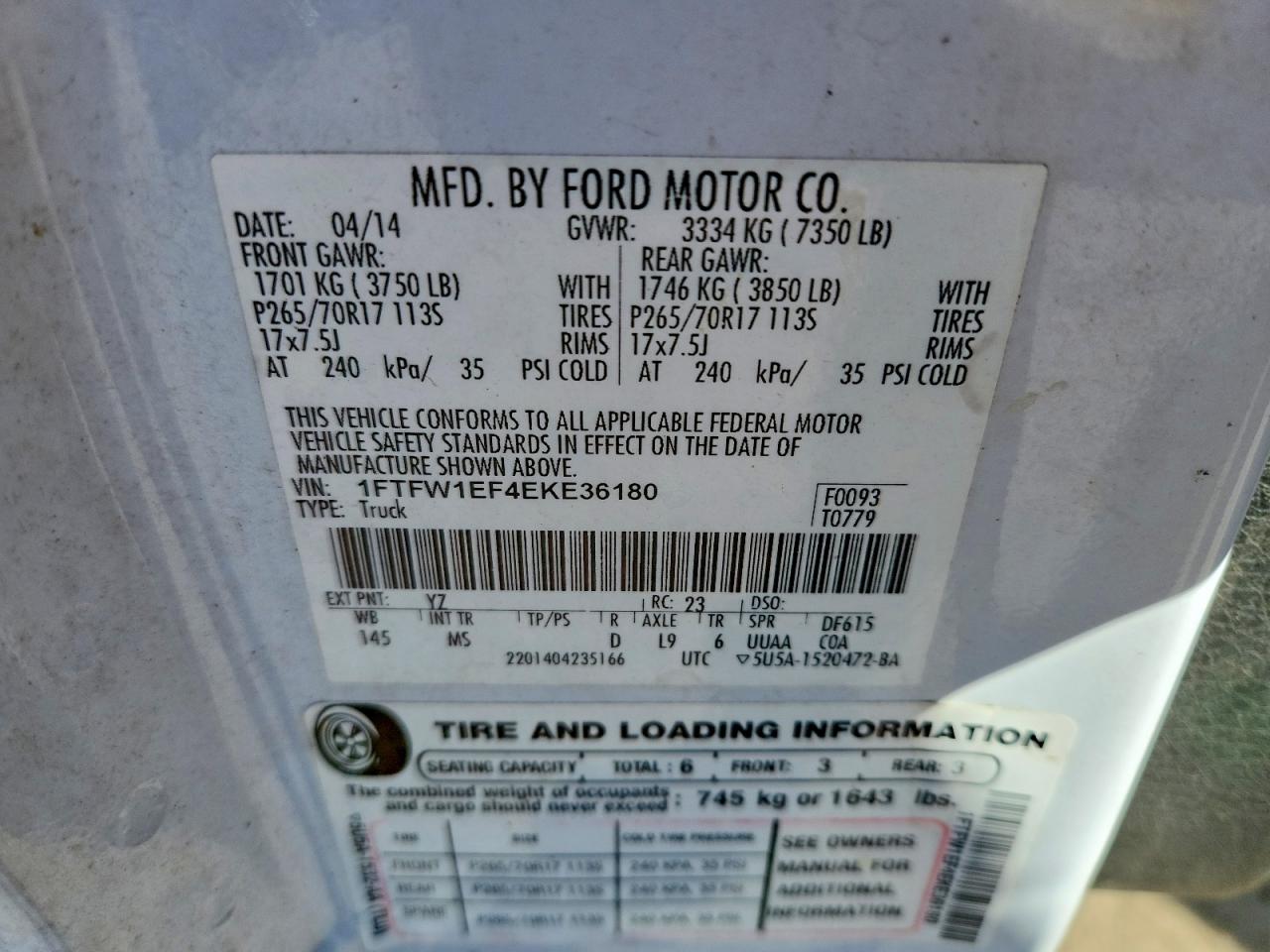 2014 FORD F150 SUPERCREW photo 12