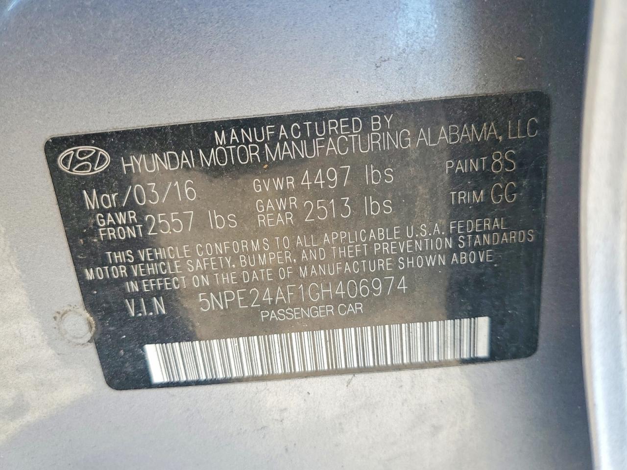 2016 HYUNDAI SONATA SE photo 12