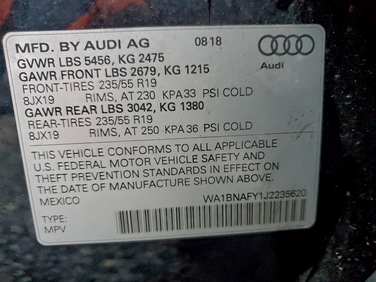 2018 AUDI Q5 PREMIUM PLUS photo 14