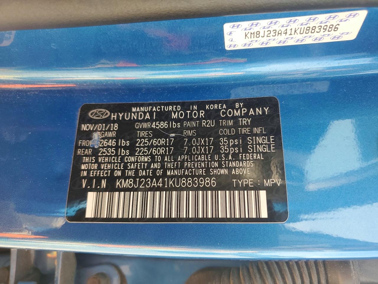 2019 HYUNDAI TUCSON SE photo 25