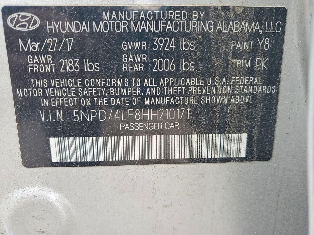 2017 HYUNDAI ELANTRA SE photo 13