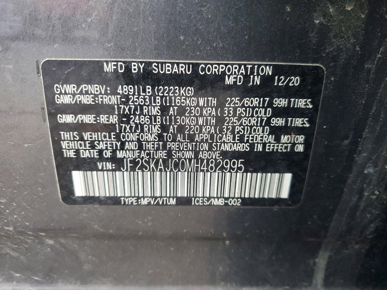 2021 SUBARU FORESTER PREMIUM photo 14