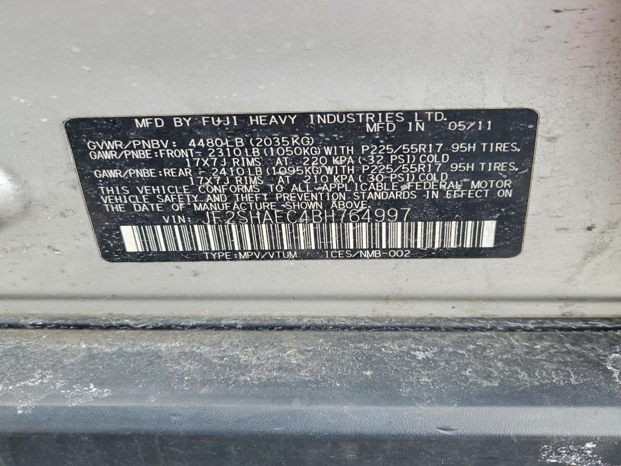 2011 SUBARU FORESTER LIMITED photo 25