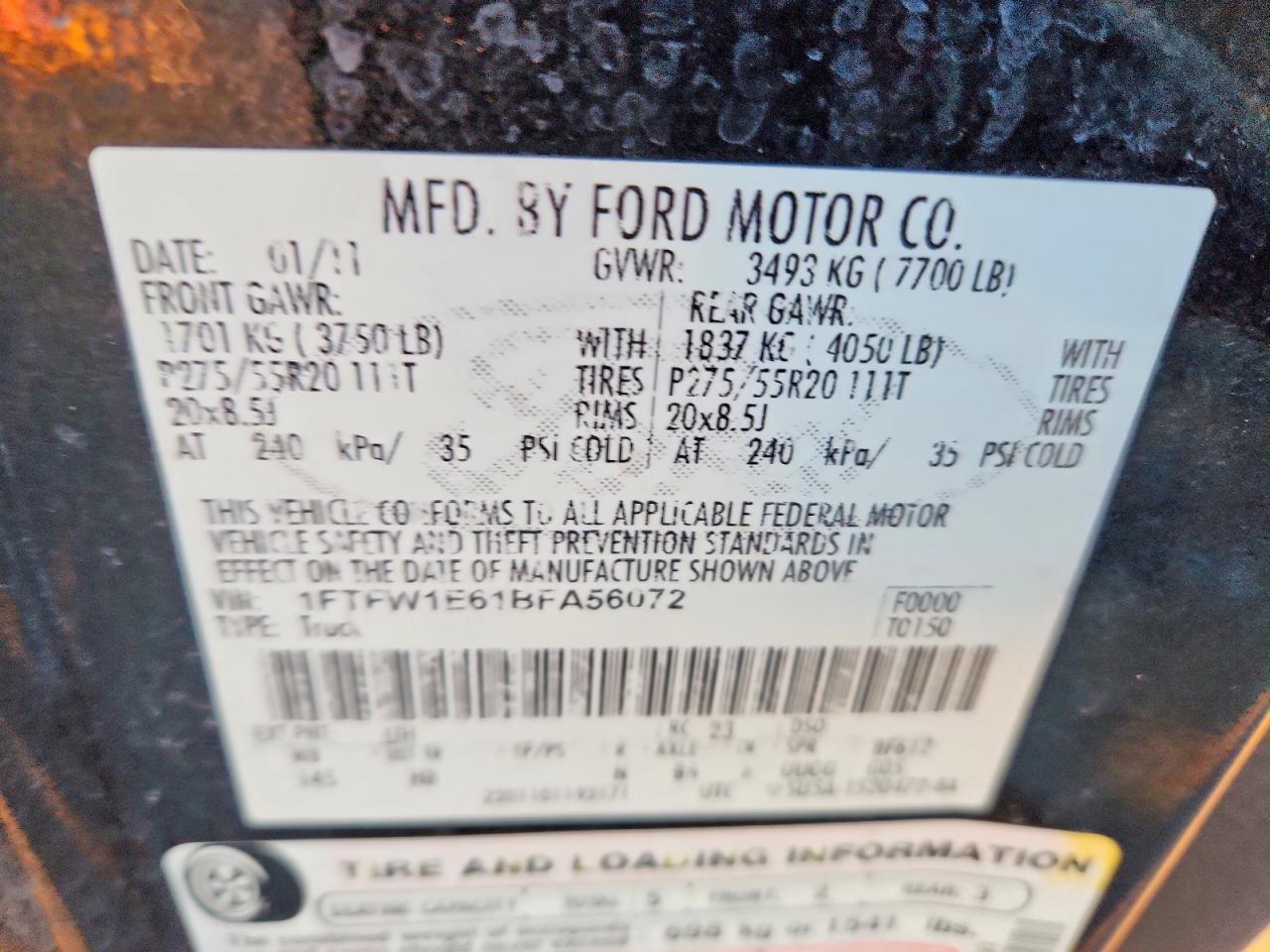 2011 FORD F150 SUPERCREW photo 12