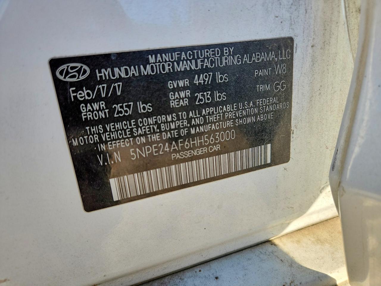 2017 HYUNDAI SONATA SE photo 12