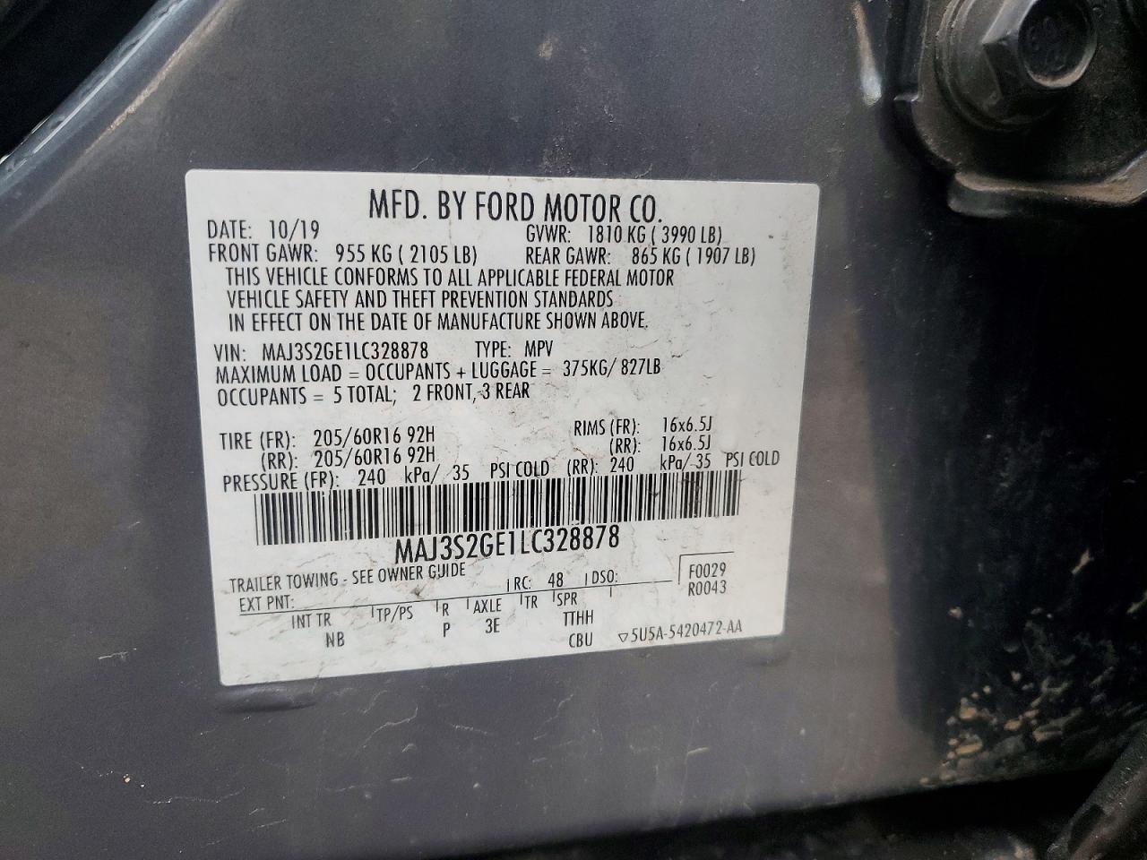 2020 FORD ECOSPORT SE photo 13
