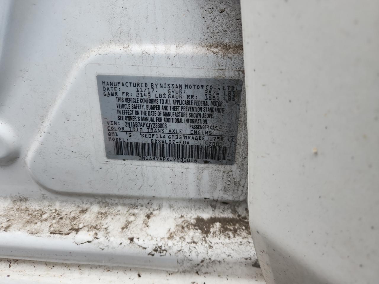 2018 NISSAN SENTRA S photo 12