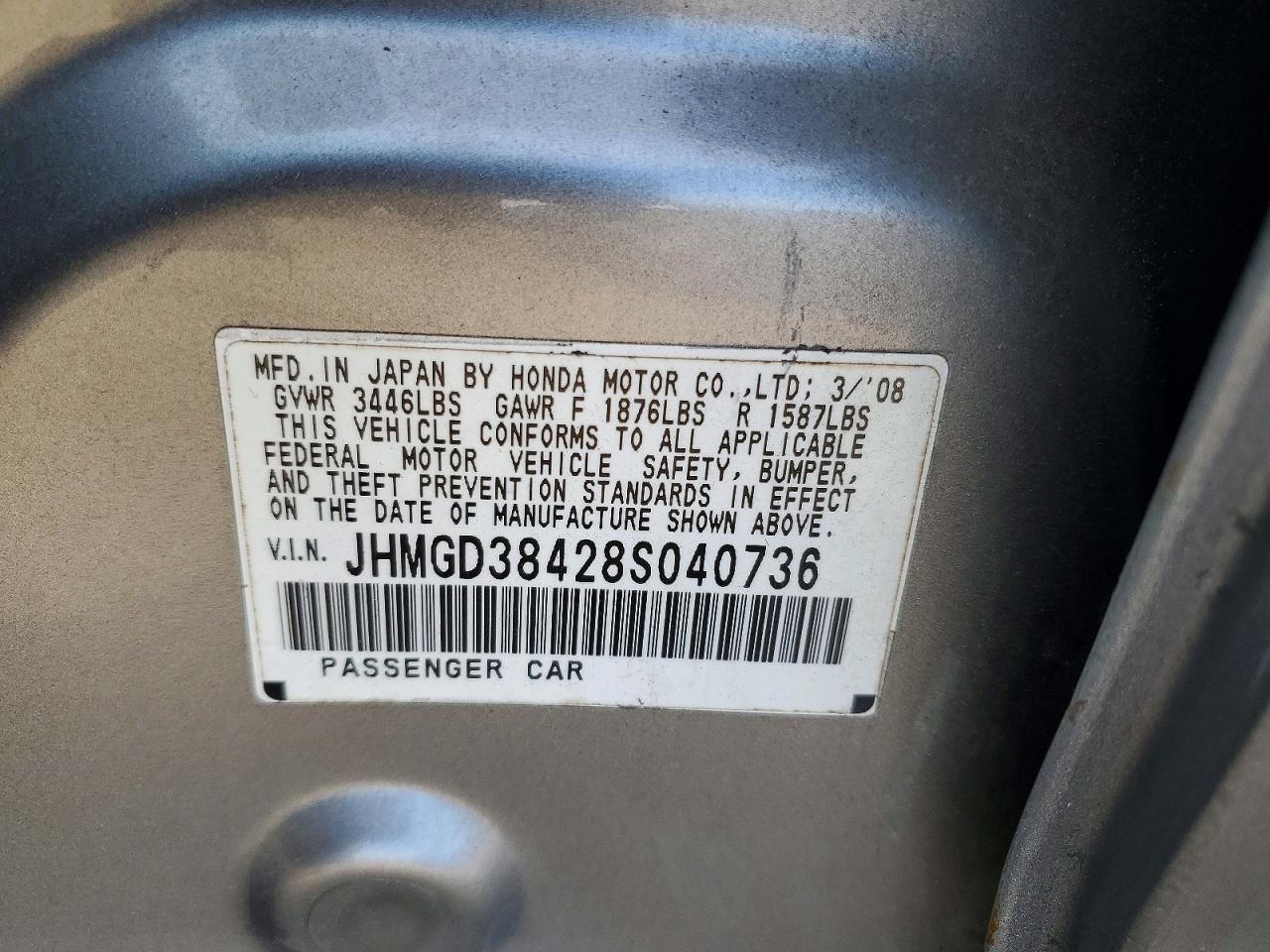 2008 HONDA FIT photo 12