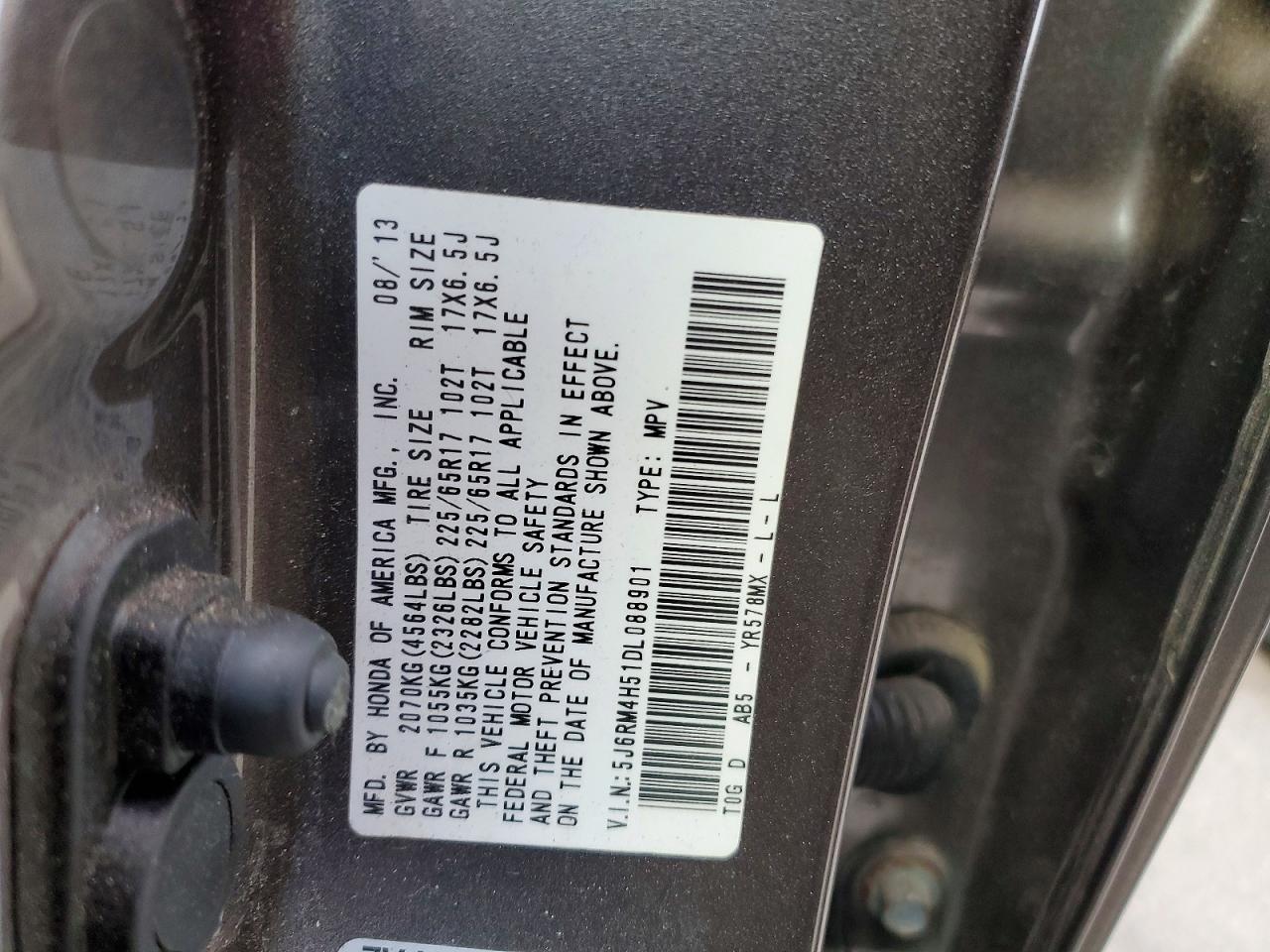 2013 HONDA CR-V EX photo 14