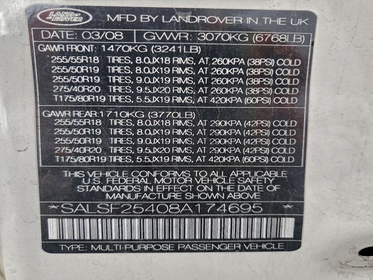 2008 LAND ROVER RANGE ROVER SPORT HSE photo 13