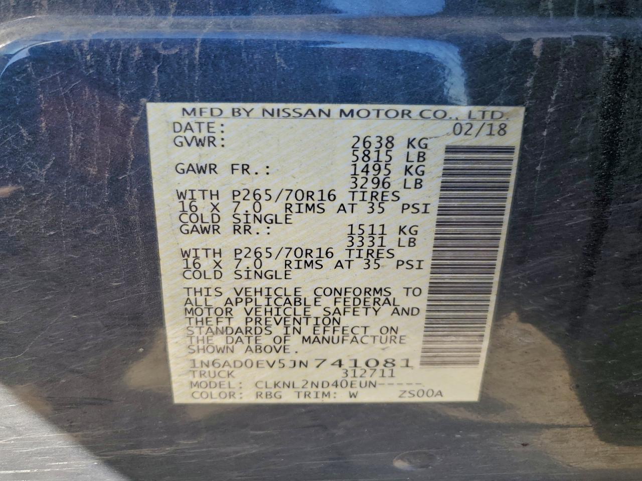 2018 NISSAN FRONTIER S photo 25
