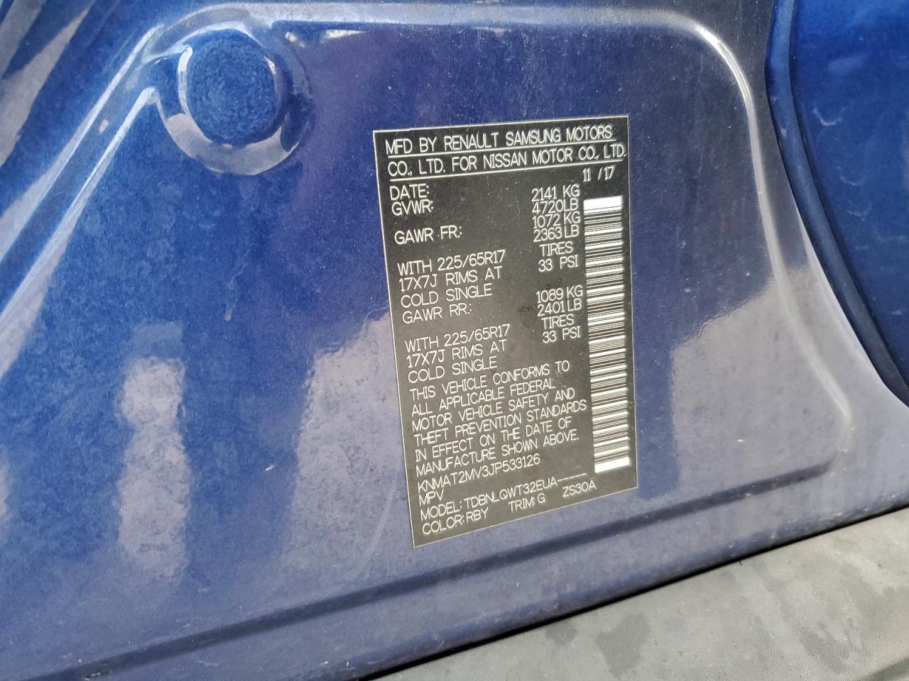 2018 NISSAN ROGUE S photo 37