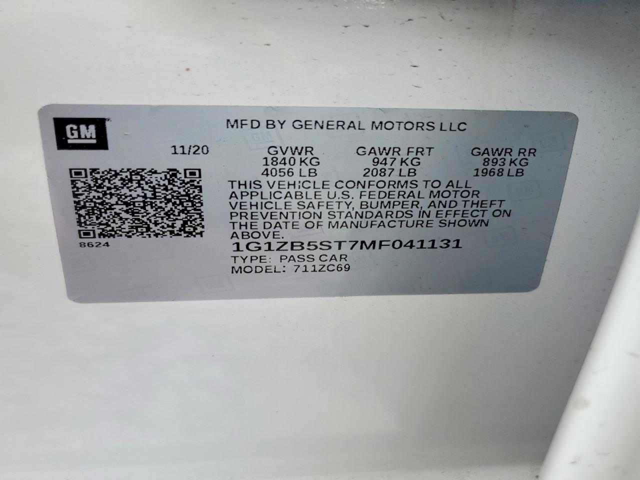 2021 CHEVROLET MALIBU LS photo 23