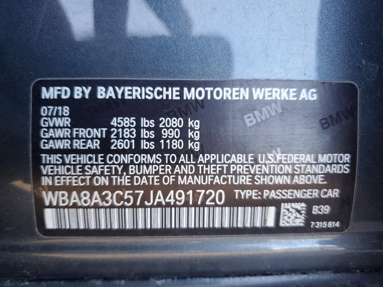 2018 BMW 320 XI photo 12