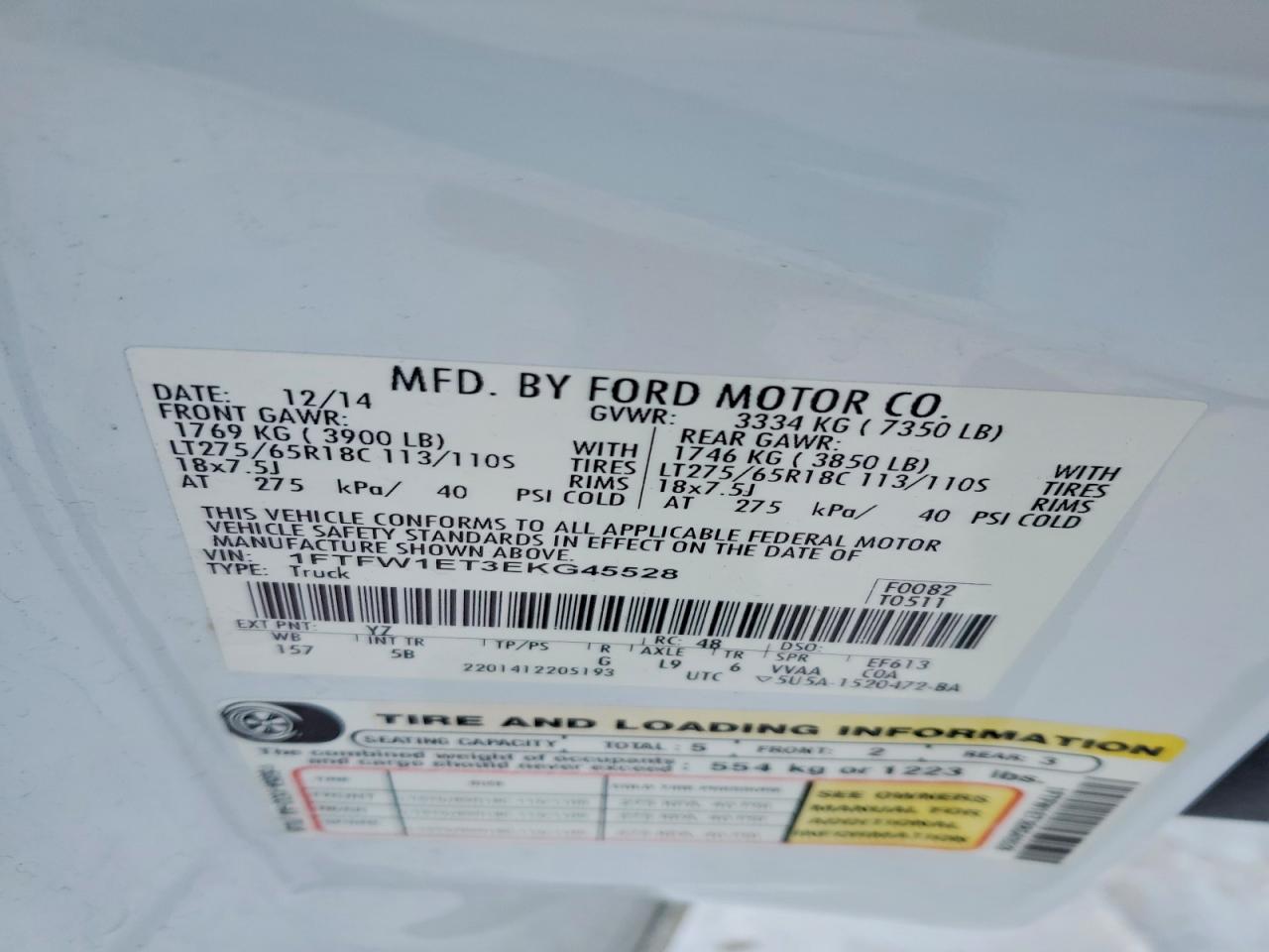 2014 FORD F150 SUPERCREW photo 12