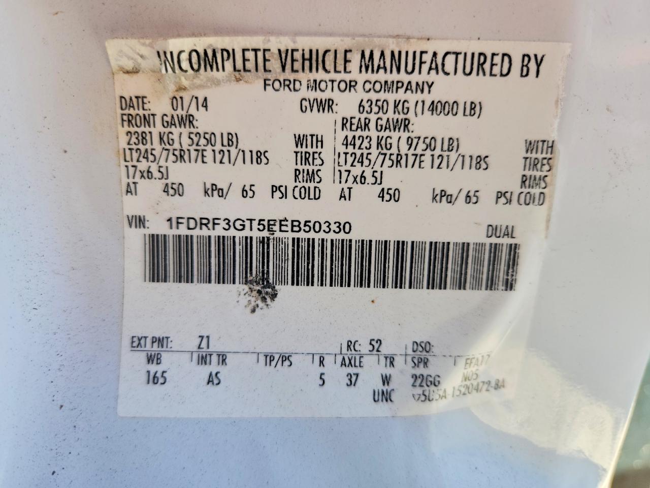 2014 FORD F350 SUPER DUTY BOX TRUCK photo 12