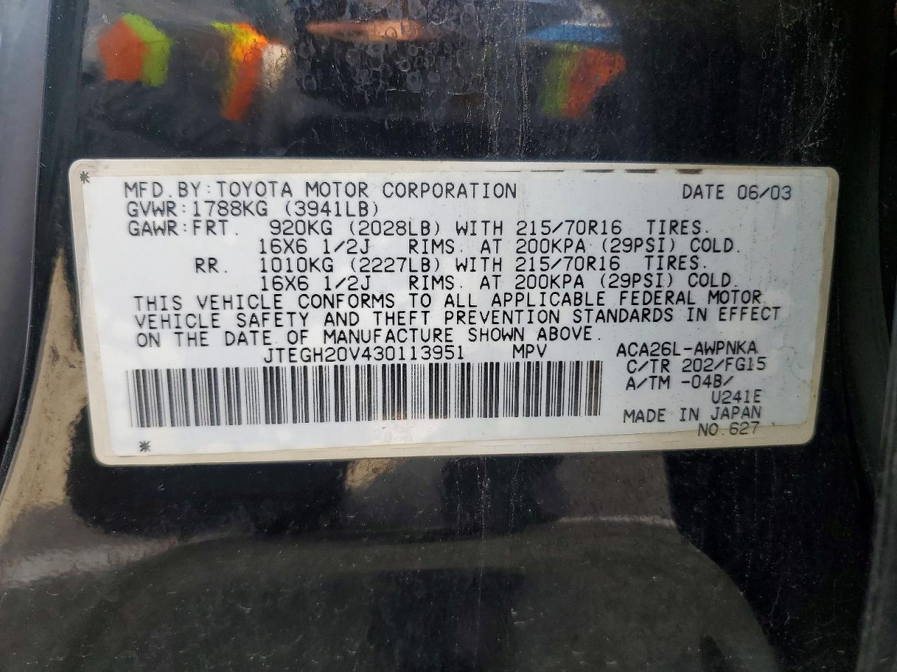 2003 TOYOTA RAV4 BASE photo 12