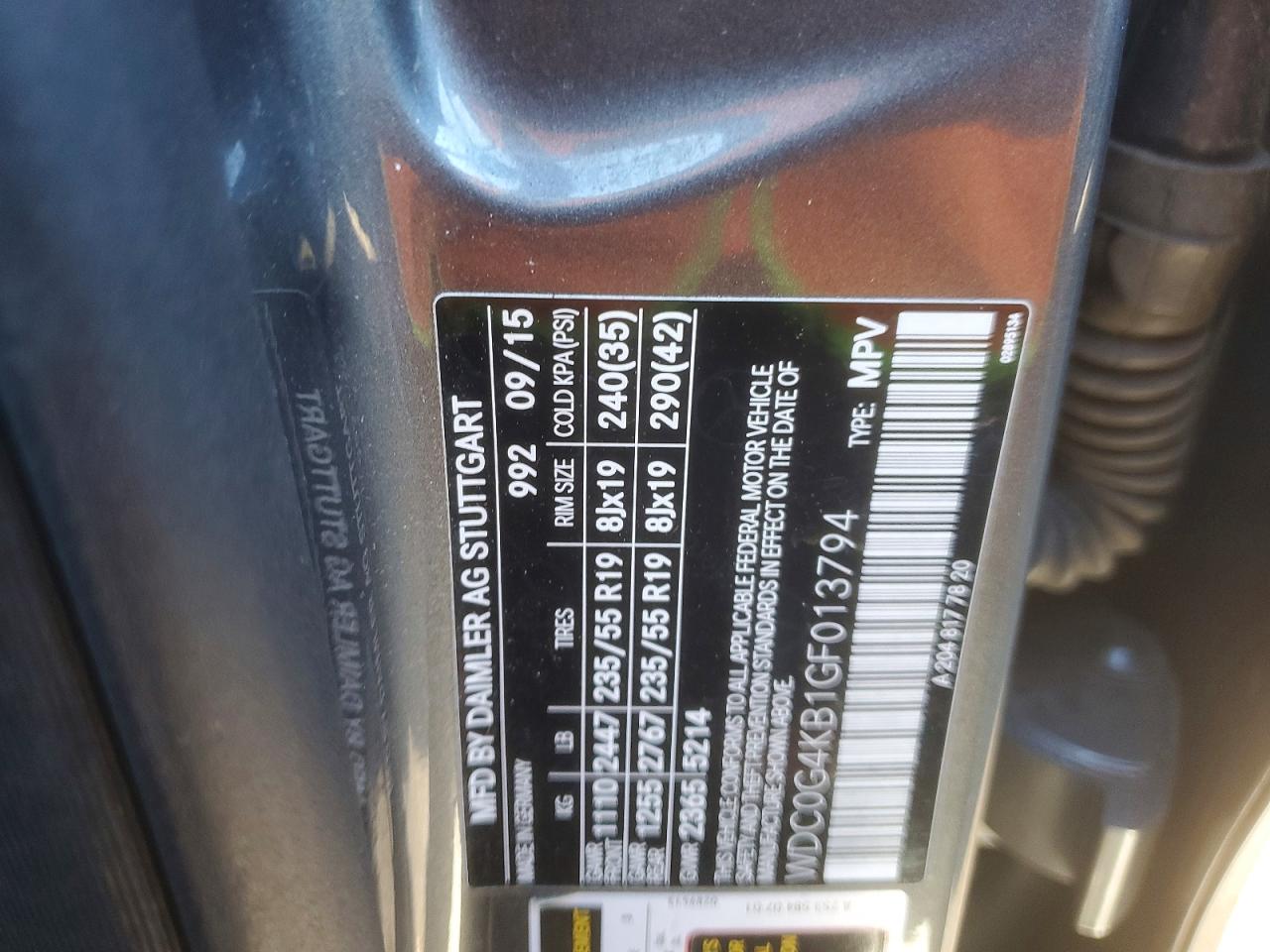 2016 MERCEDES-BENZ GLC 300 4MATIC photo 13