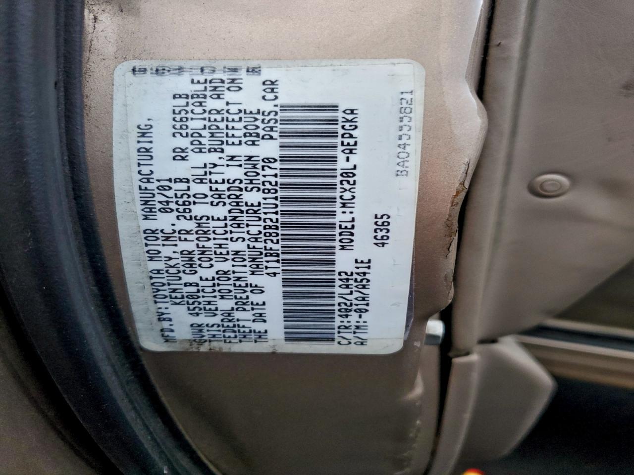 2001 TOYOTA AVALON XL photo 13