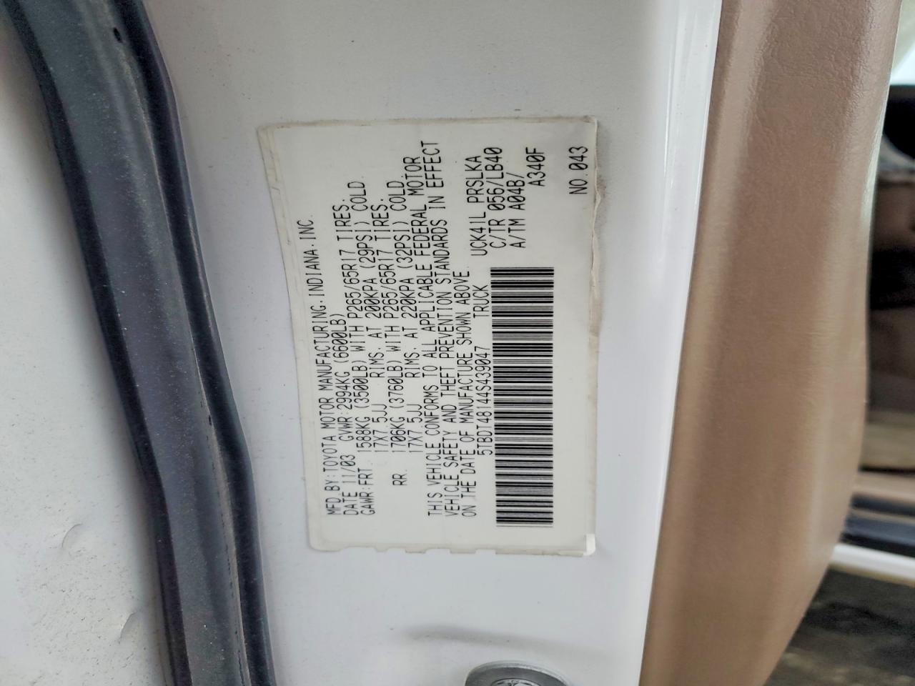 2004 TOYOTA TUNDRA DOUBLE CAB LIMITED photo 12