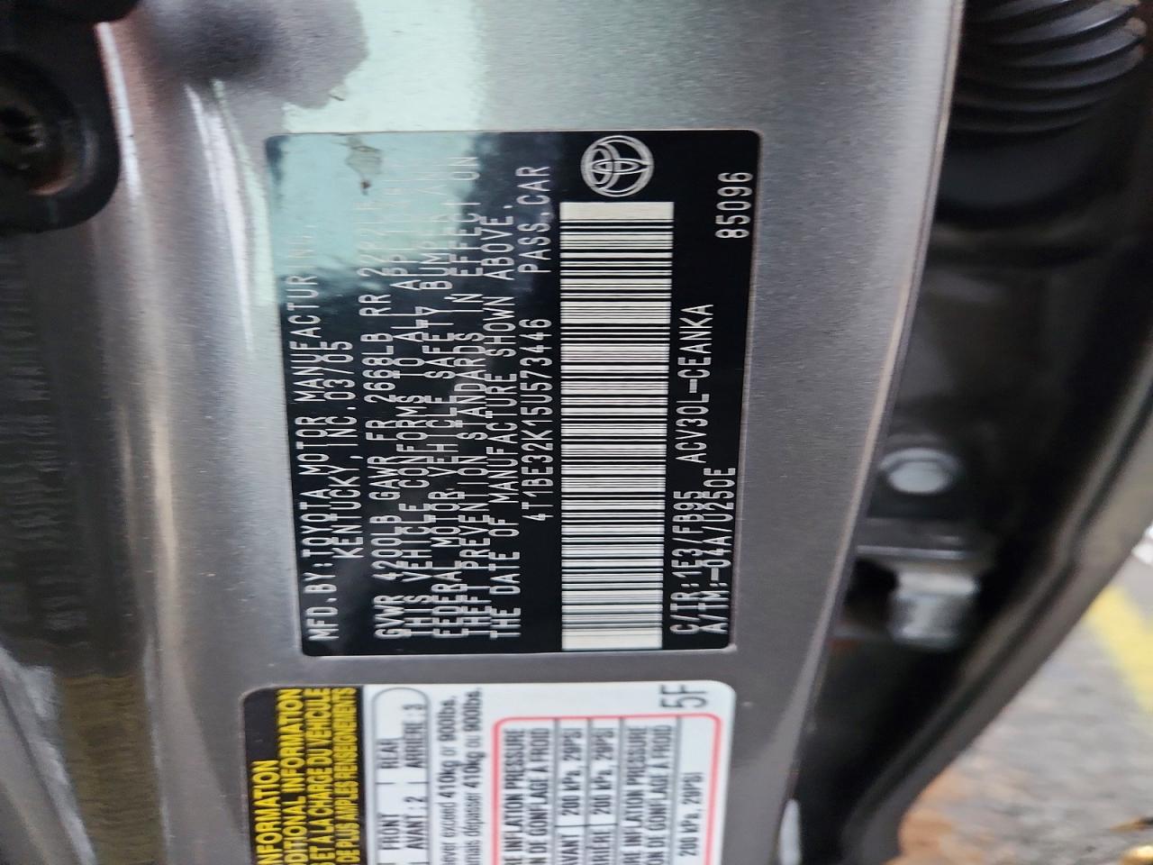 2005 TOYOTA CAMRY LE photo 23
