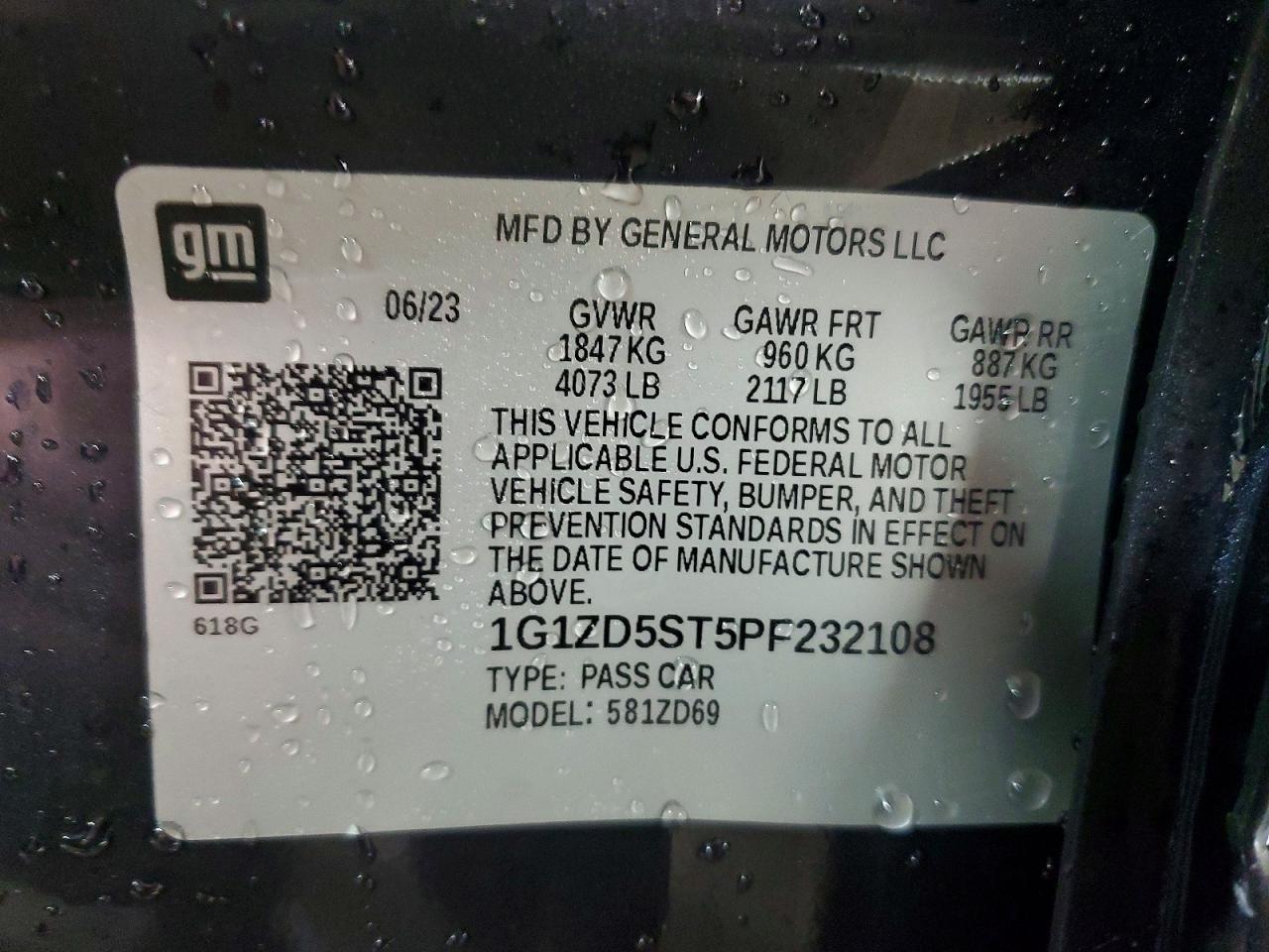 2023 CHEVROLET MALIBU LT photo 12