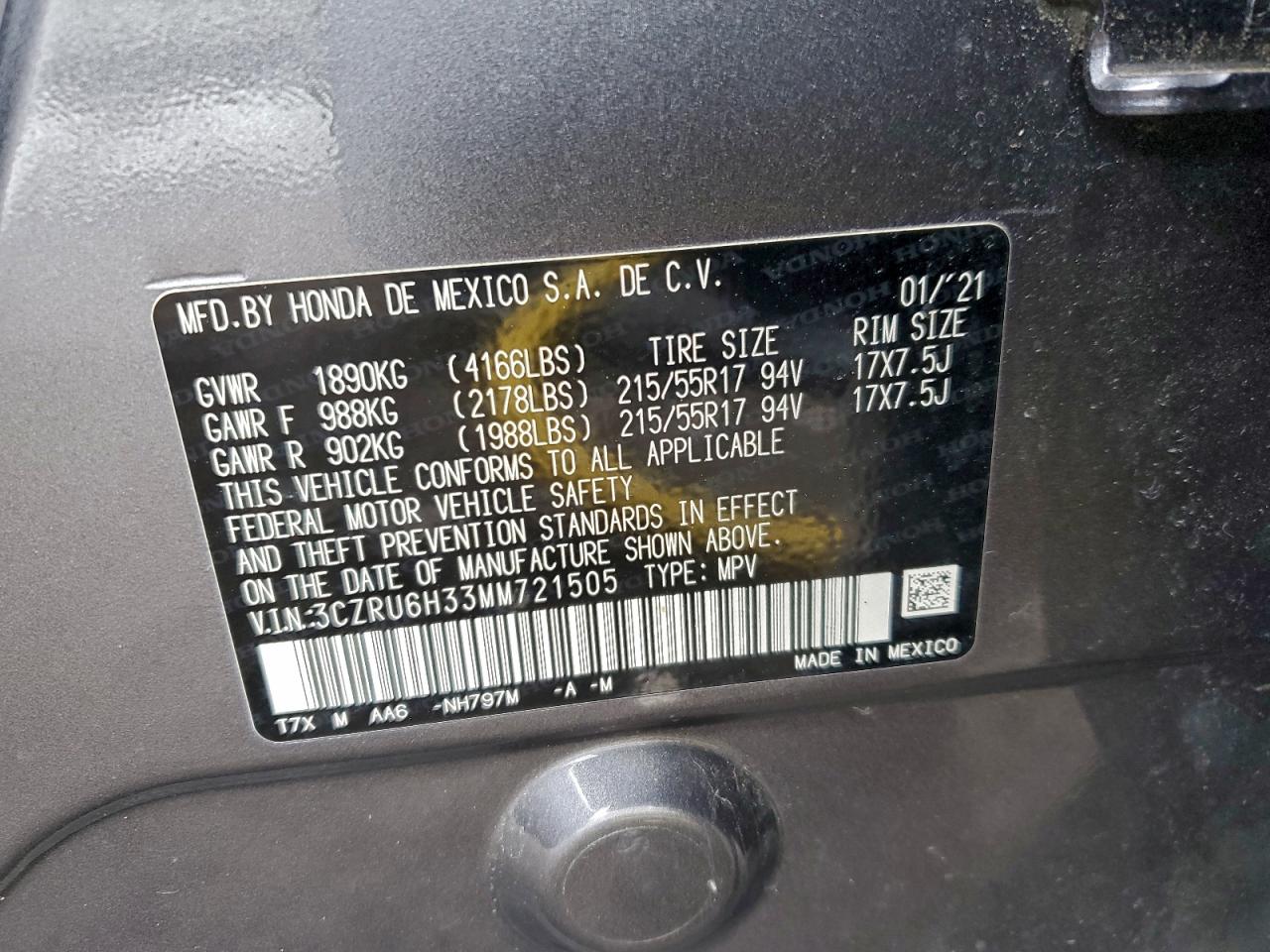 2021 HONDA HR-V LX photo 13