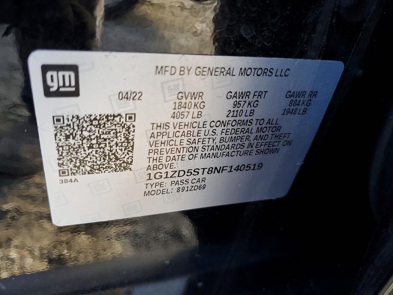 2022 CHEVROLET MALIBU LT photo 13