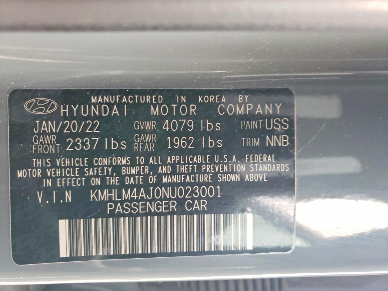 2022 HYUNDAI ELANTRA BLUE photo 13