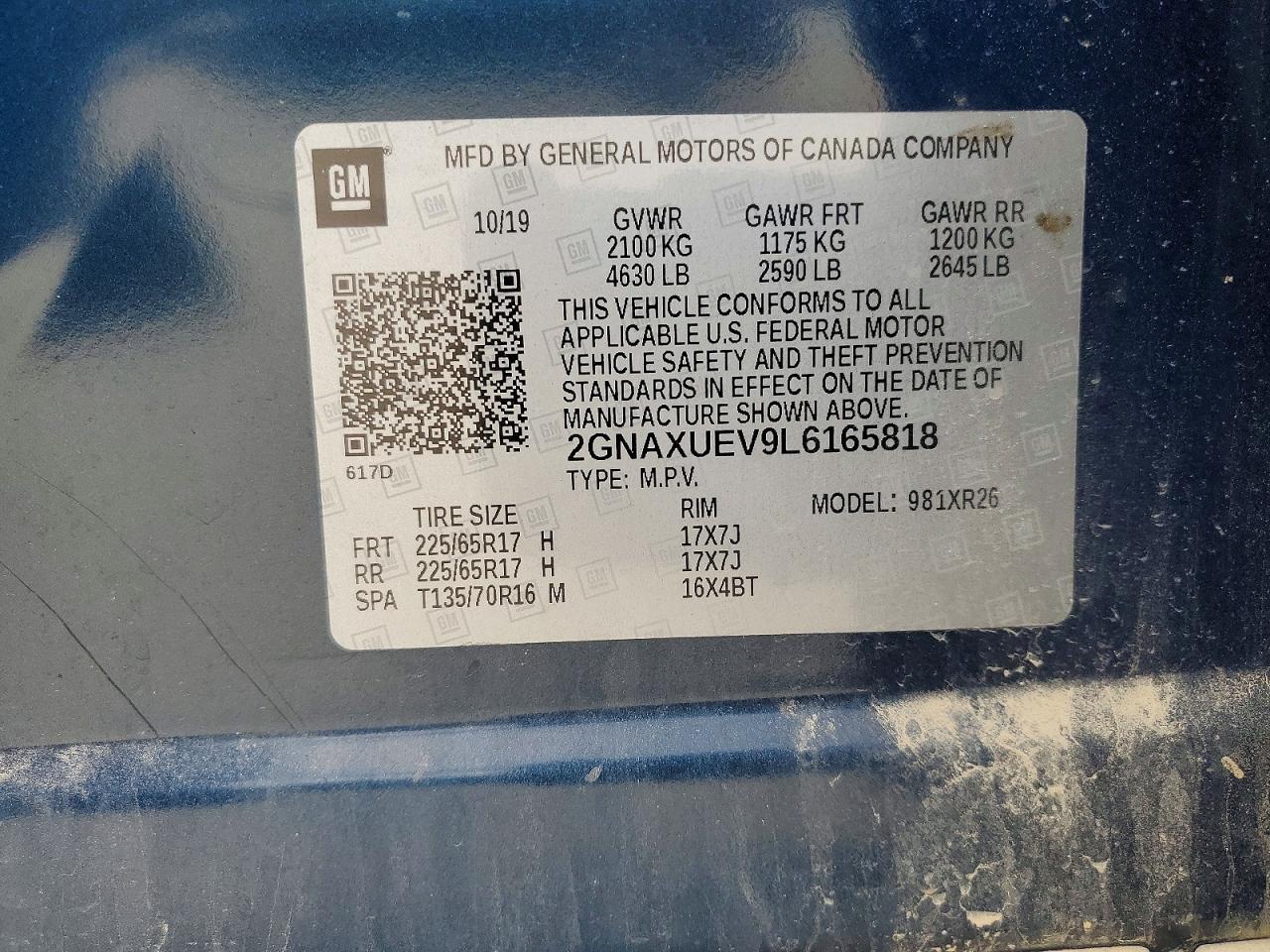2020 CHEVROLET EQUINOX LT photo 13