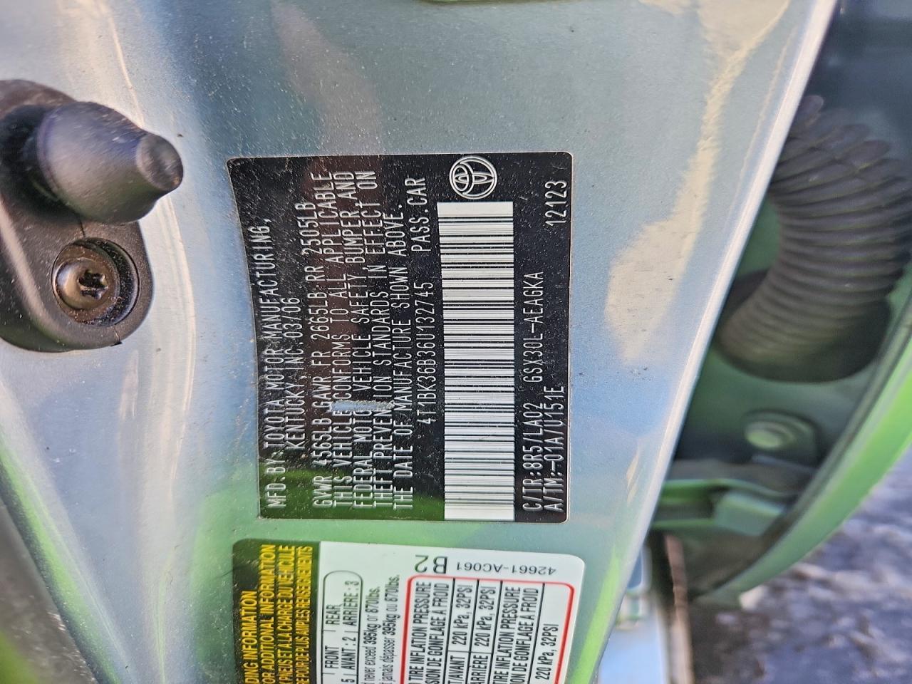 2006 TOYOTA AVALON XL photo 12