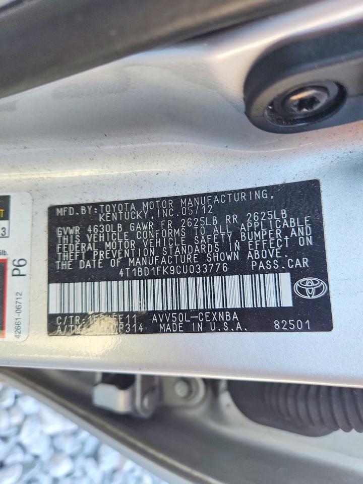 2012 TOYOTA CAMRY HYBRID photo 25