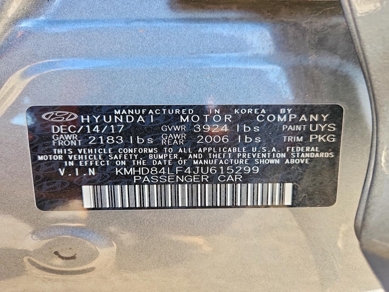 2018 HYUNDAI ELANTRA SEL photo 23