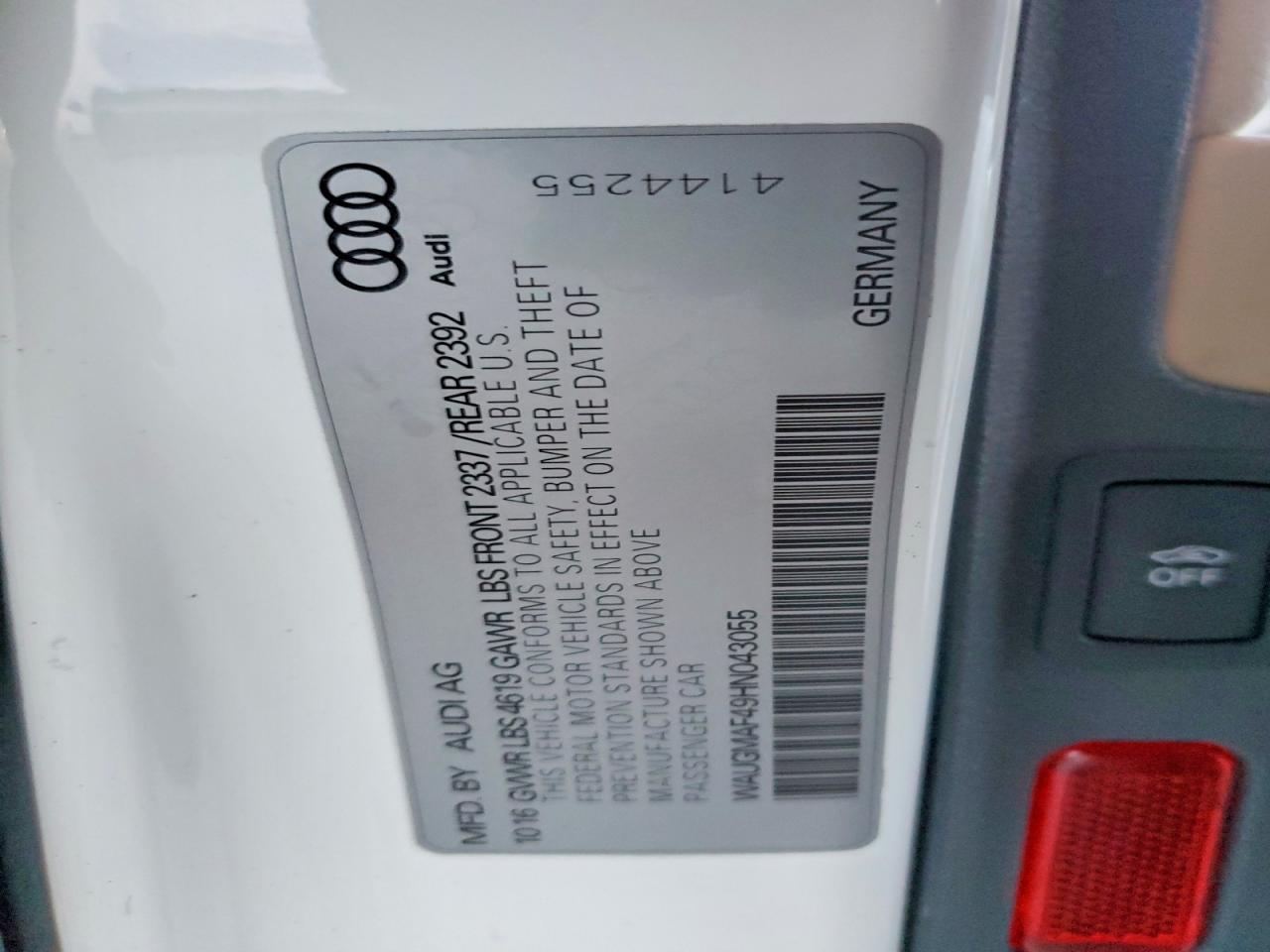 2017 AUDI A4 ULTRA PREMIUM photo 12