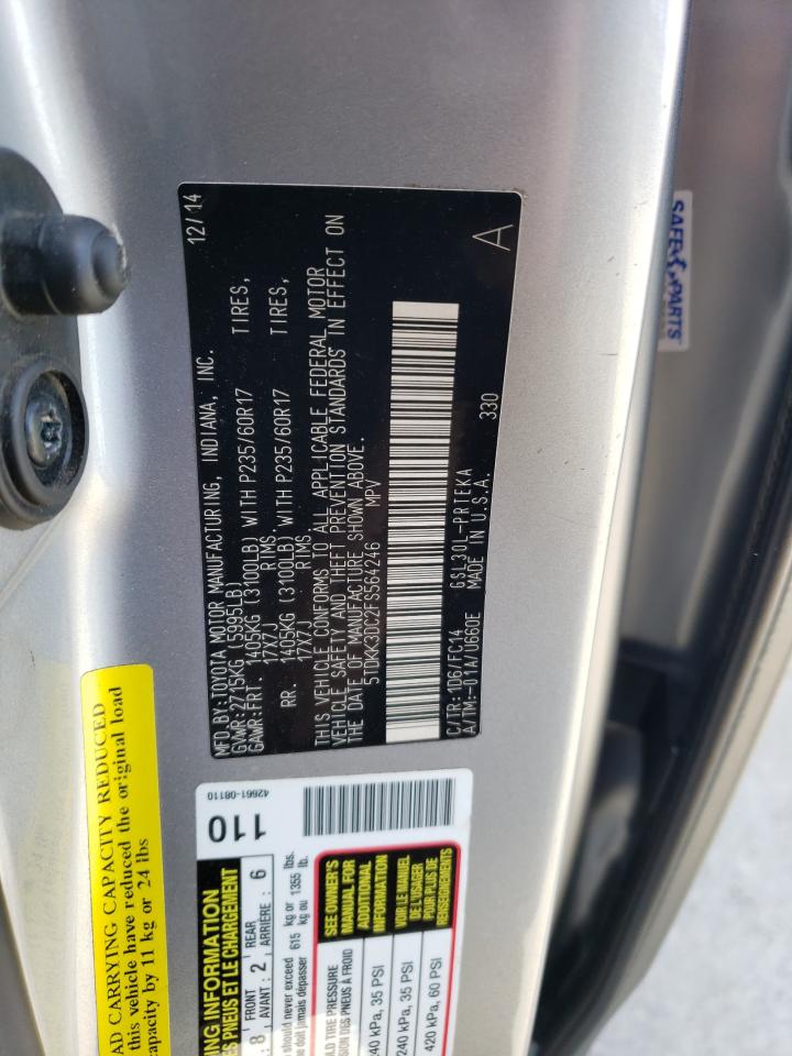2015 TOYOTA SIENNA LE photo 12